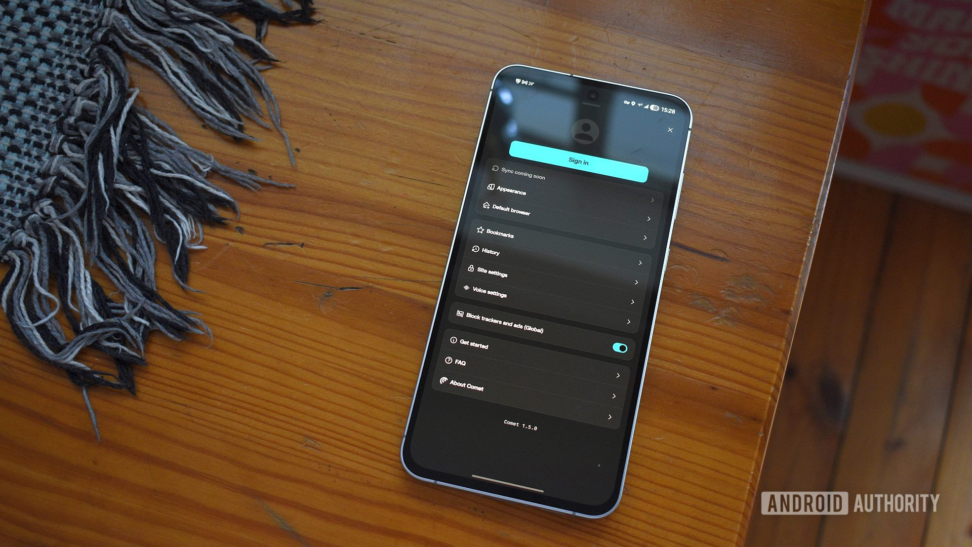 configura&ccedil;&otilde;es do navegador cometa perplexidade 1