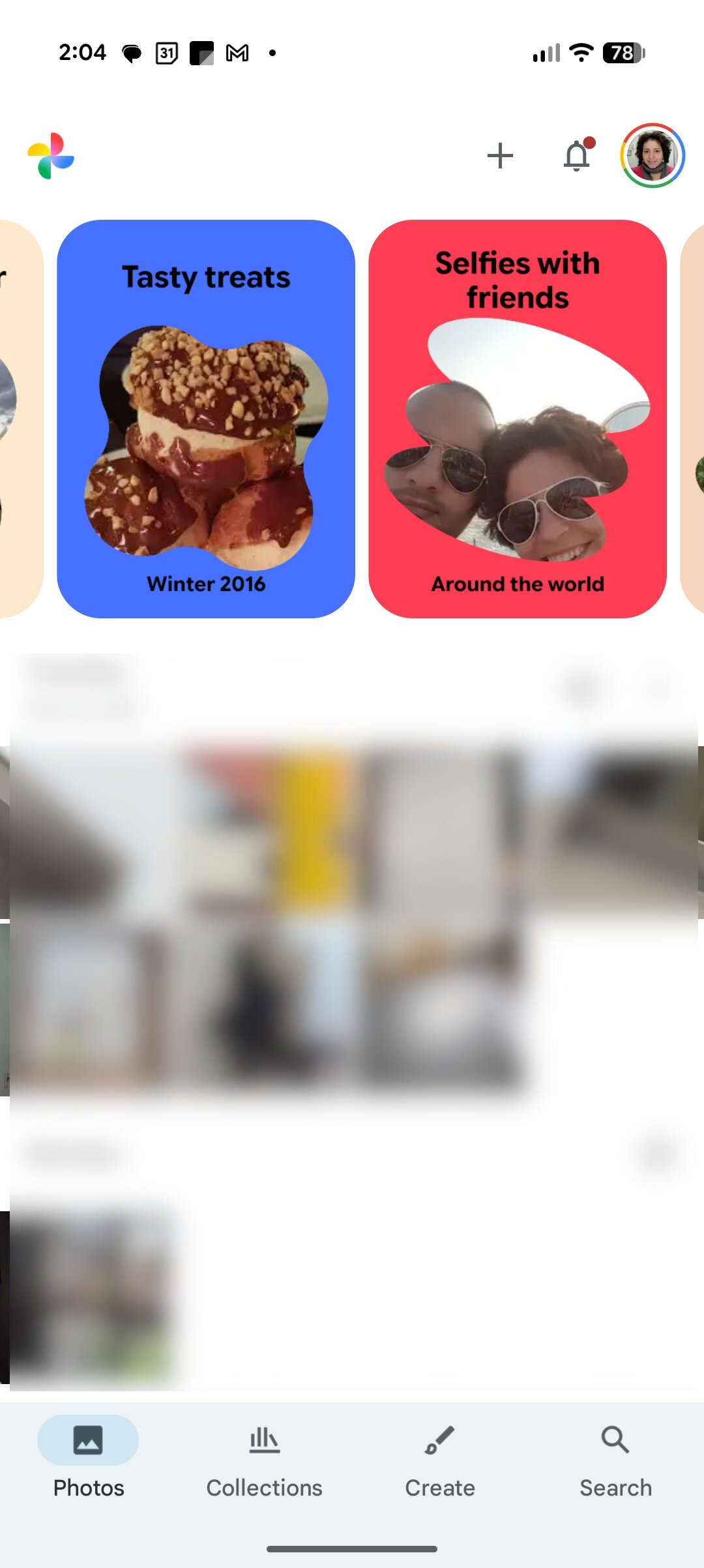 Carrossel de mem&oacute;rias coloridas do Google Fotos 3