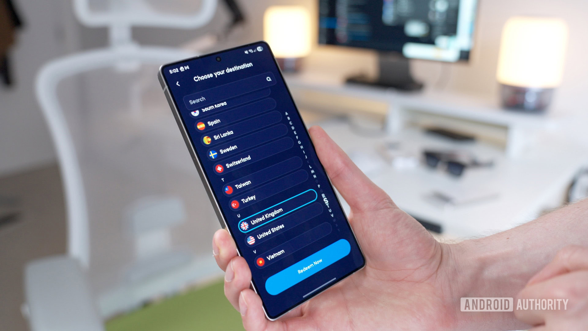 Lista de pa&iacute;ses de aplicativos Nomad S25 Ultra