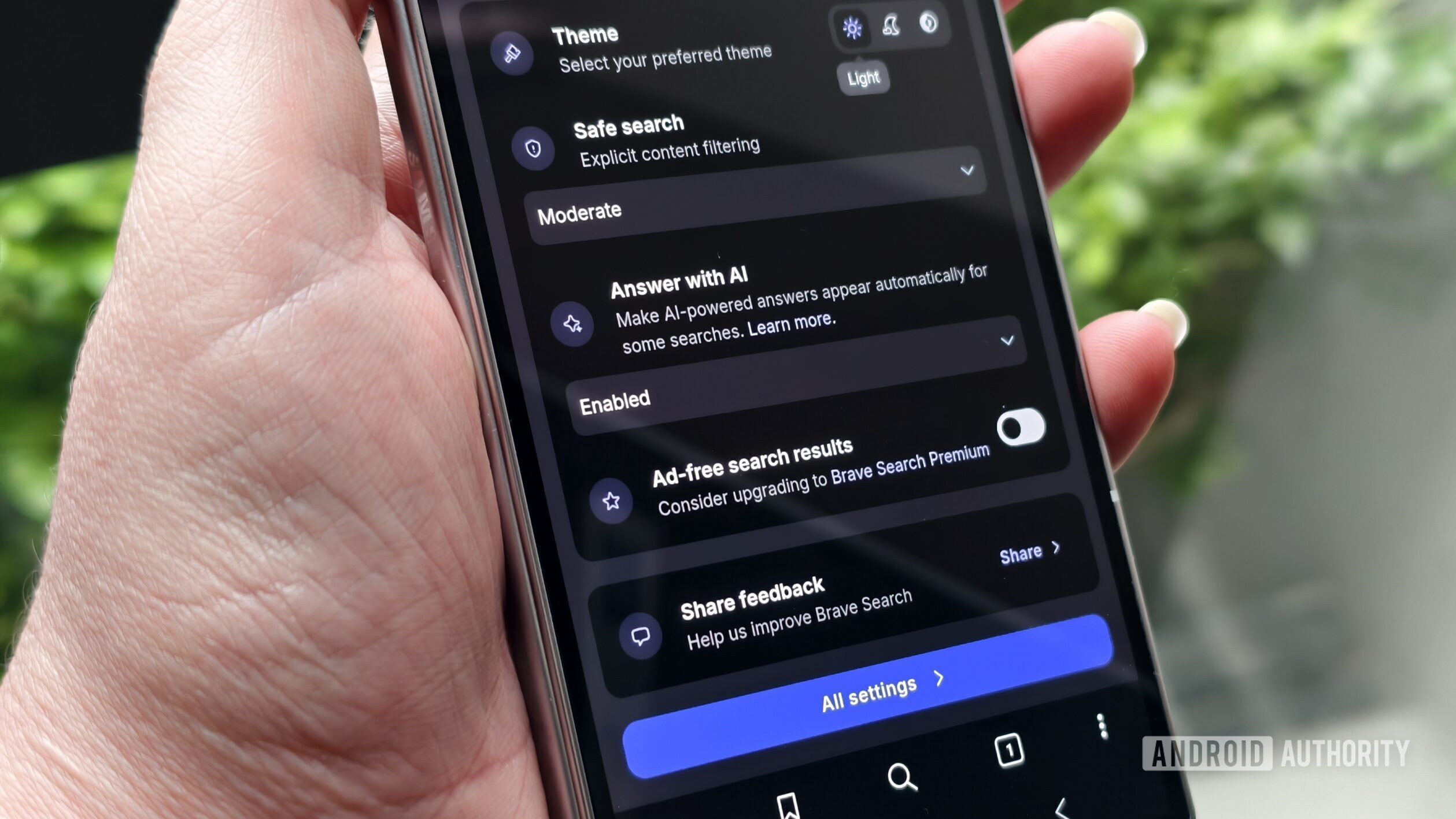 opção para desligar os resultados de IA no navegador corajoso opção para desligar os resultados de IA no navegador corajoso