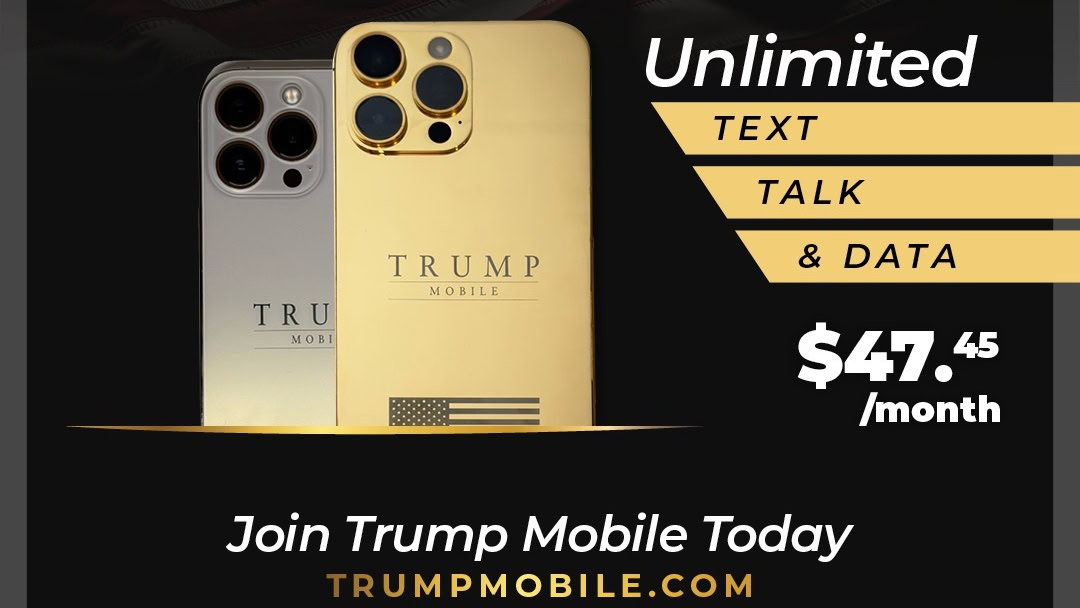 An&uacute;ncio Trump Mobile para iPhone