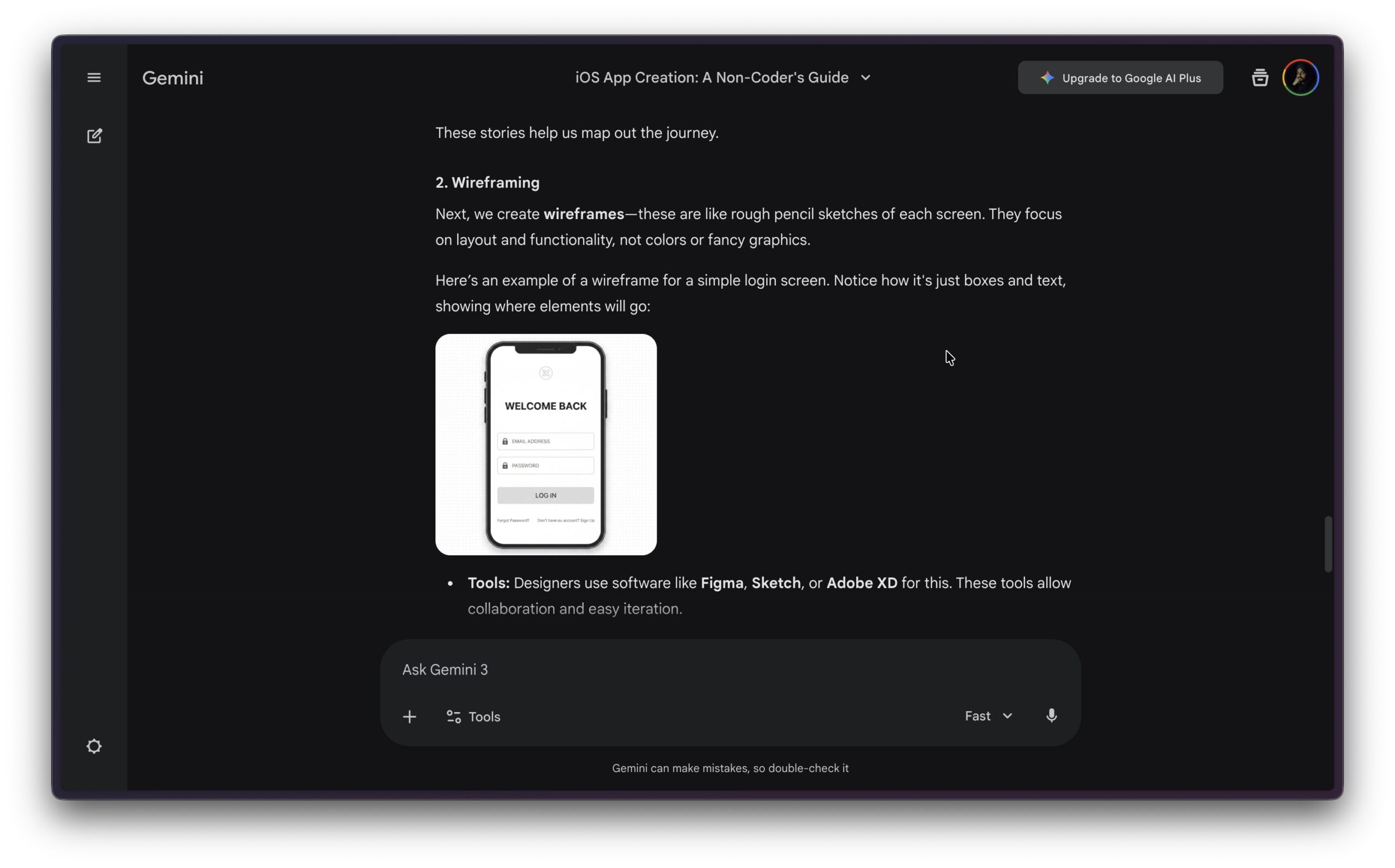 Uma captura de tela da integra&ccedil;&atilde;o do Nano Banana no Gemini Guided Learning