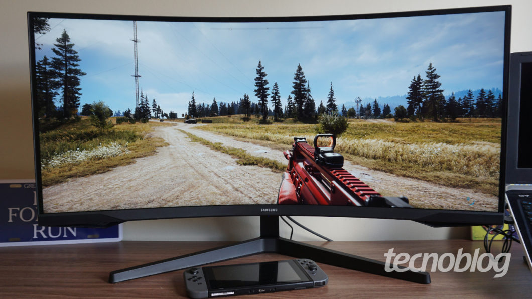 Samsung Odyssey G5 (Imagem: Andr&eacute; Foga&ccedil;a/Tecnoblog)