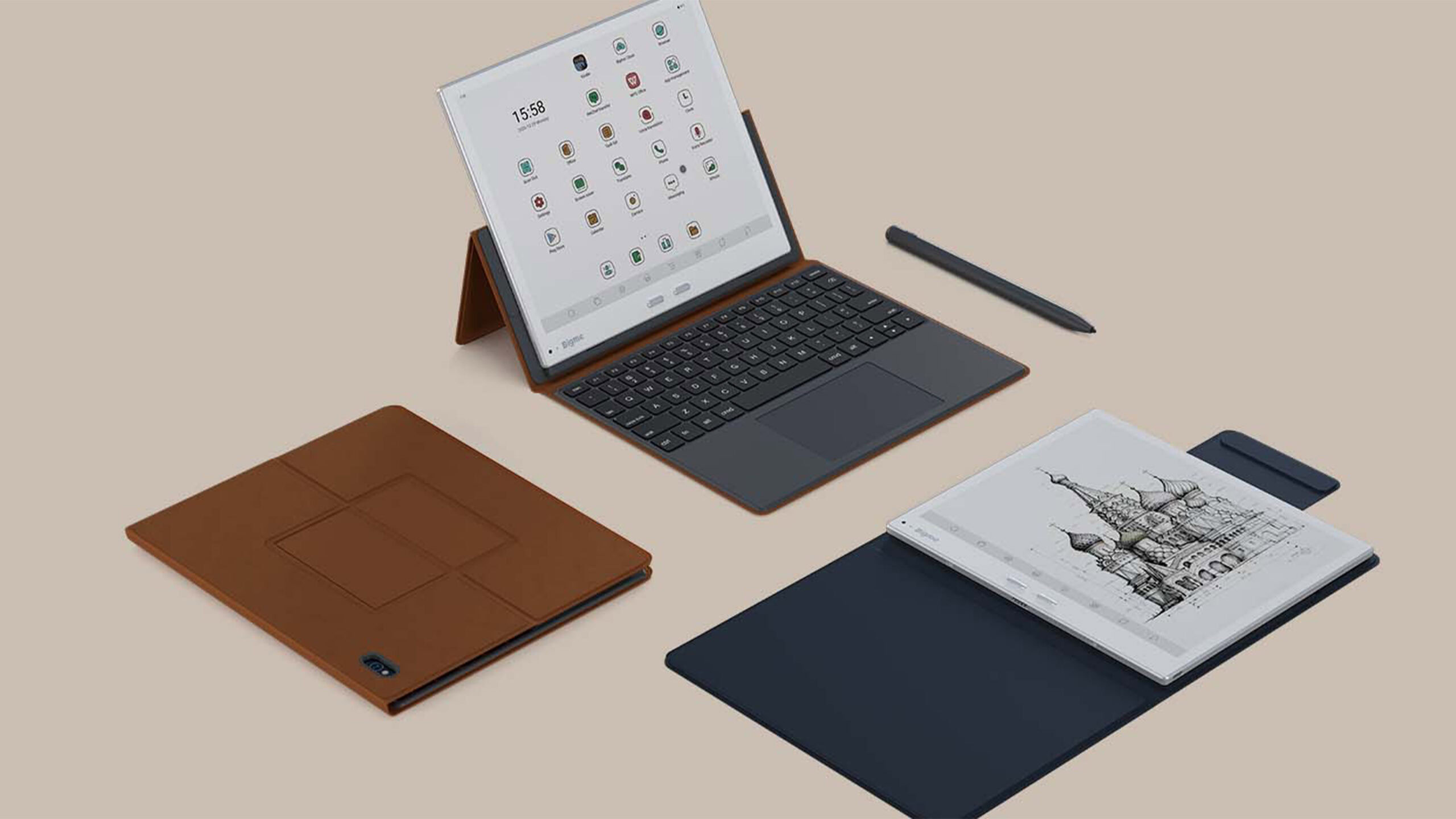 Estilos Bigme B10 O Bigme B10 é oferecido com teclado.