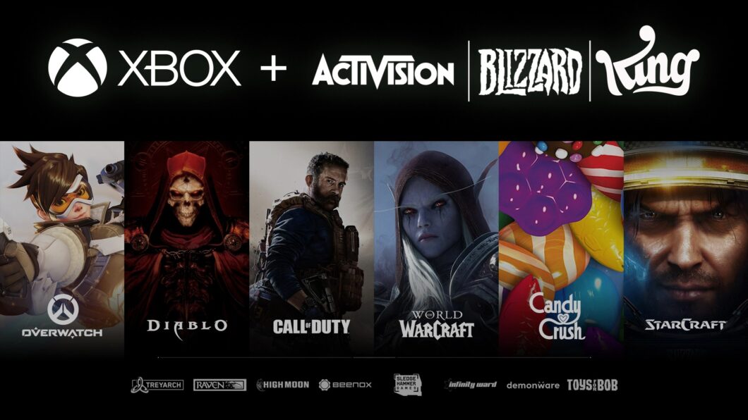imagem exibe fotos das principais franquias da activision blizzard