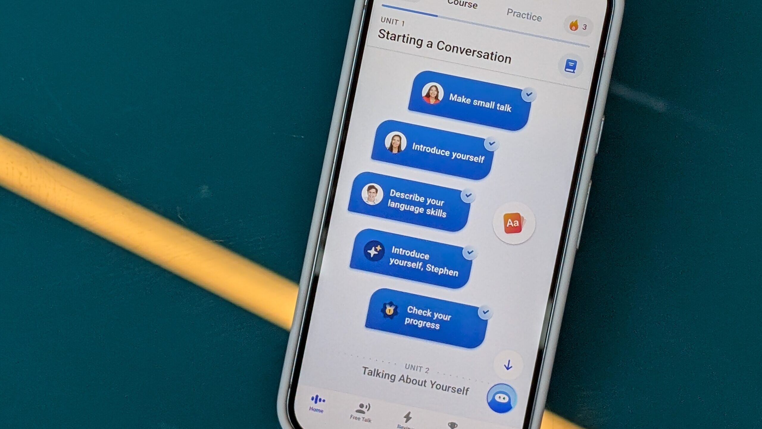Fale o aplicativo de aprendizagem de idiomas no Google Pixel 10 Pro
