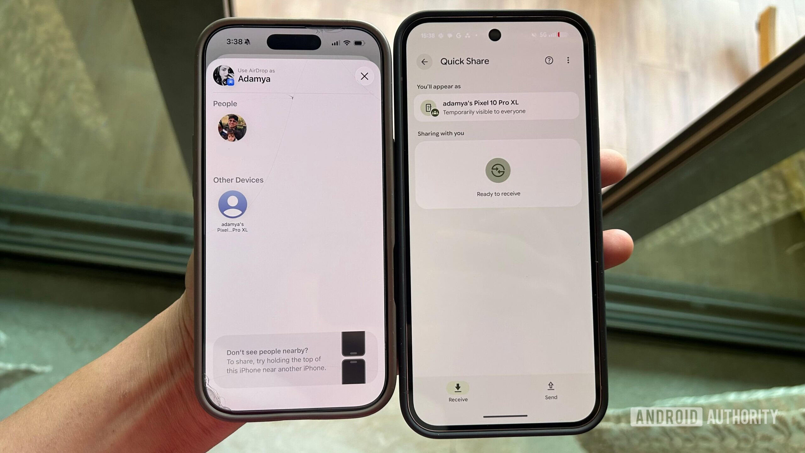 Compartilhamento rápido AirDrop iPhone 16 Pro Pixel 10 Pro XL Compartilhamento rápido AirDrop iPhone 16 Pro Pixel 10 Pro XL