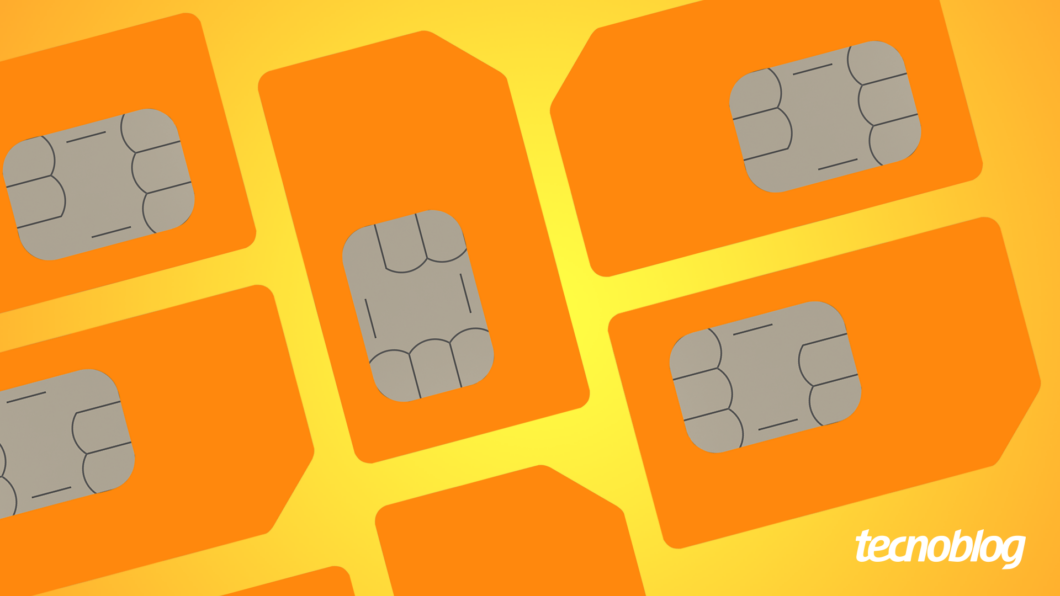 Ilustra&ccedil;&atilde;o de chips de celular