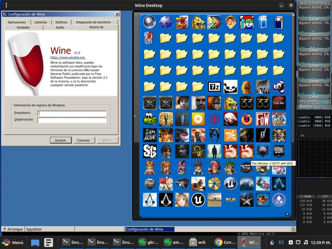 Wine 11.0 em uma distribui&ccedil;&atilde;o Linux
