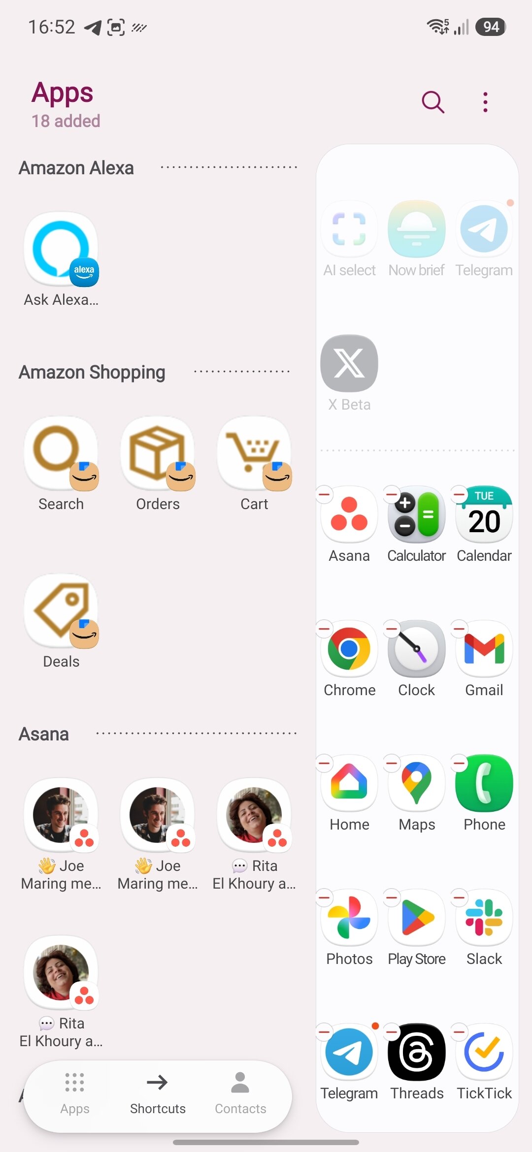 Atalhos do painel One Ui 8 5 edge