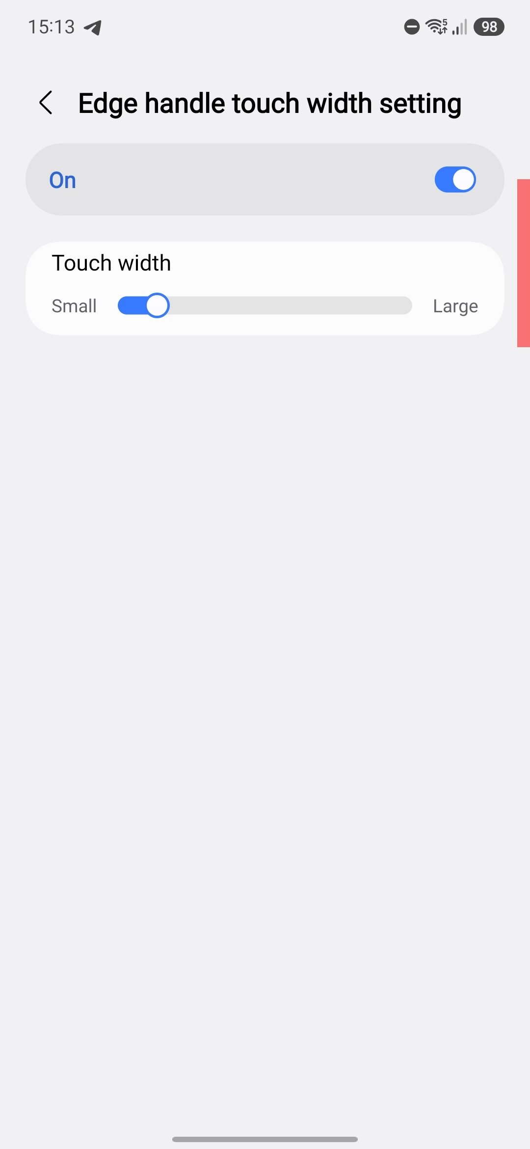 Largura do painel One Ui 8 5 edge