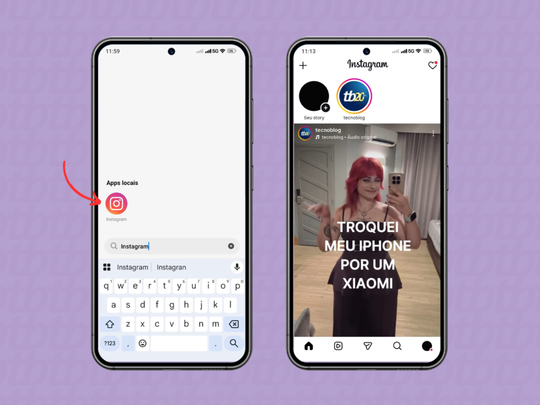 Abrindo o app para uso simultâneo com o YouTube