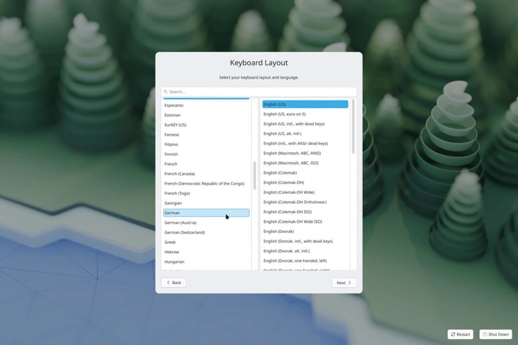 Assistente de configuração do KDE Plasma 6.6
