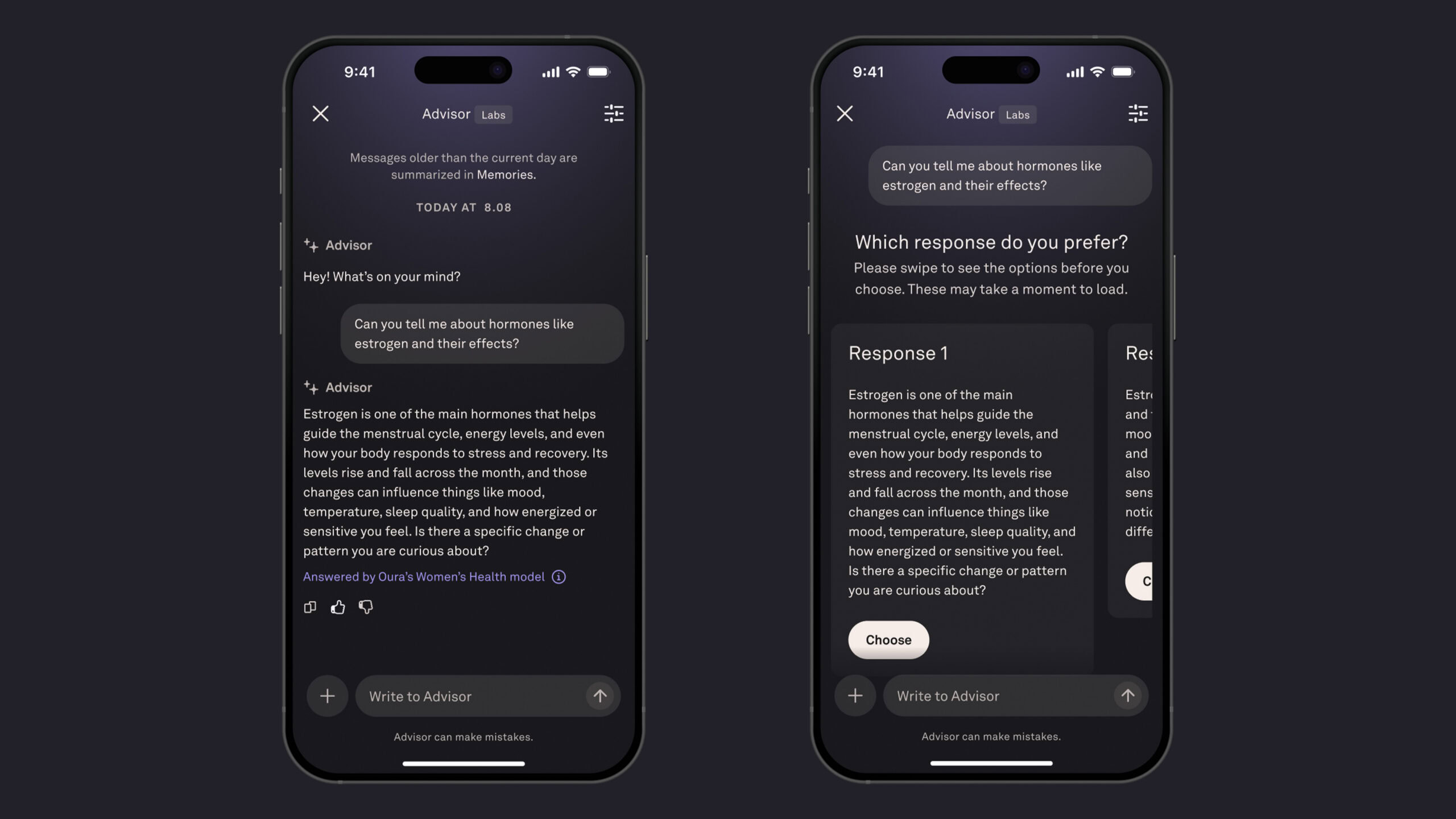Oura Advisor AI Modelo de Saúde Feminina Oura Advisor AI Modelo de Saúde Feminina