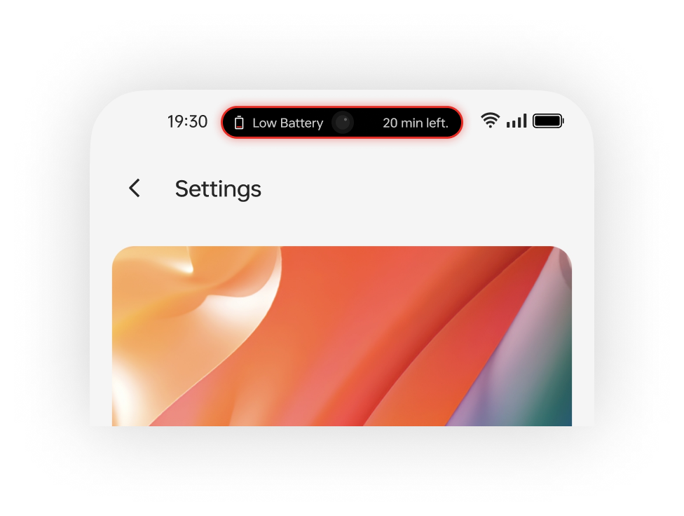 Recurso Mini Cápsula, presente em certos smartphones da Realme