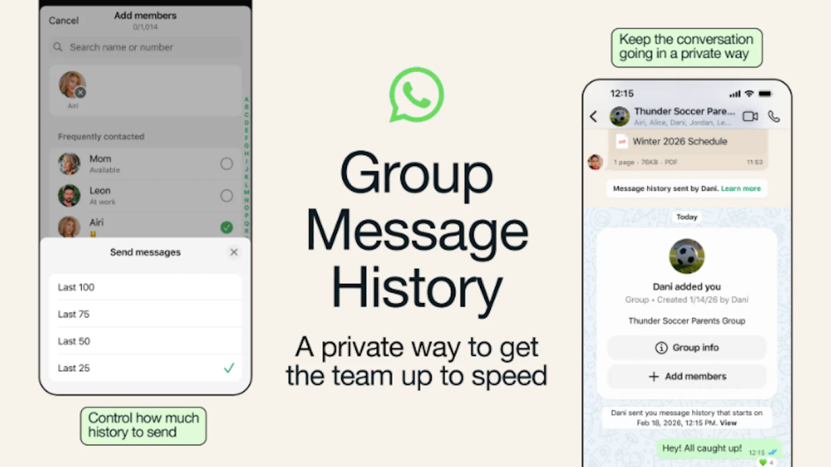 WhatsApp group message update