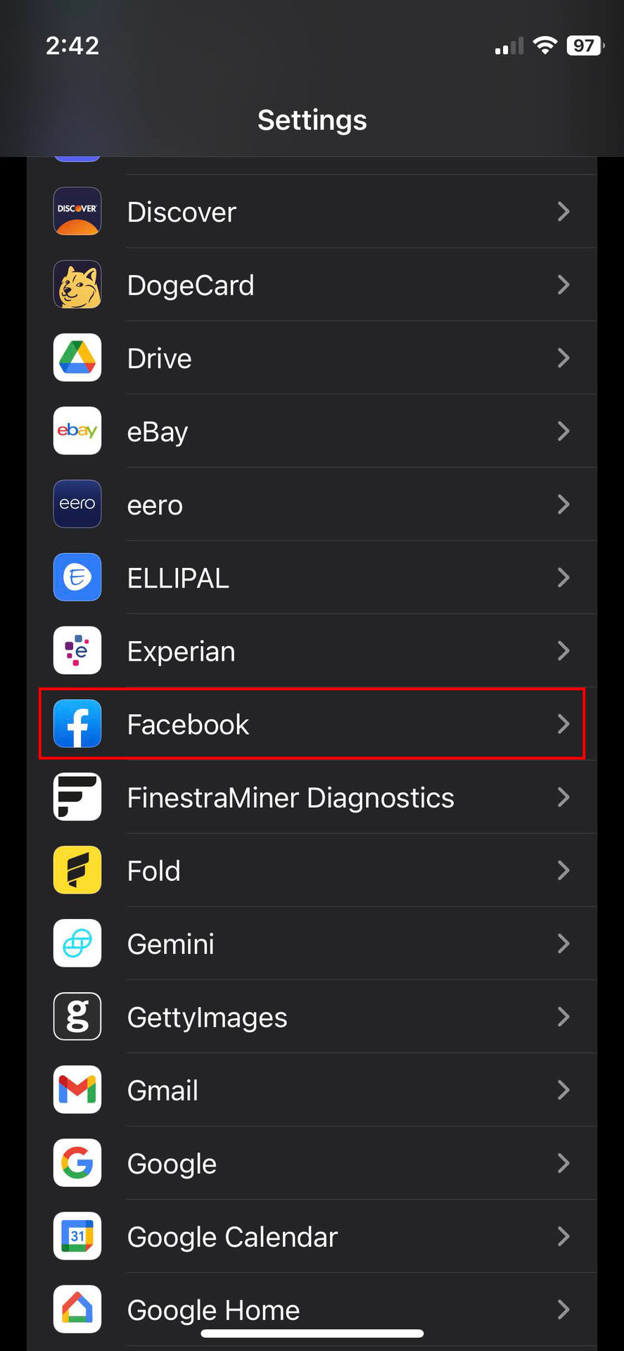 Como permitir permiss&otilde;es no aplicativo iOS do Facebook 1