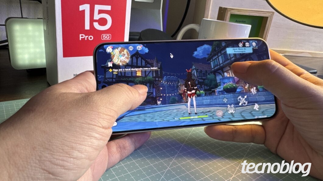 Redmi Note 15 Pro 5G rodando Genshin Impact com cores vivas e bons contrastes