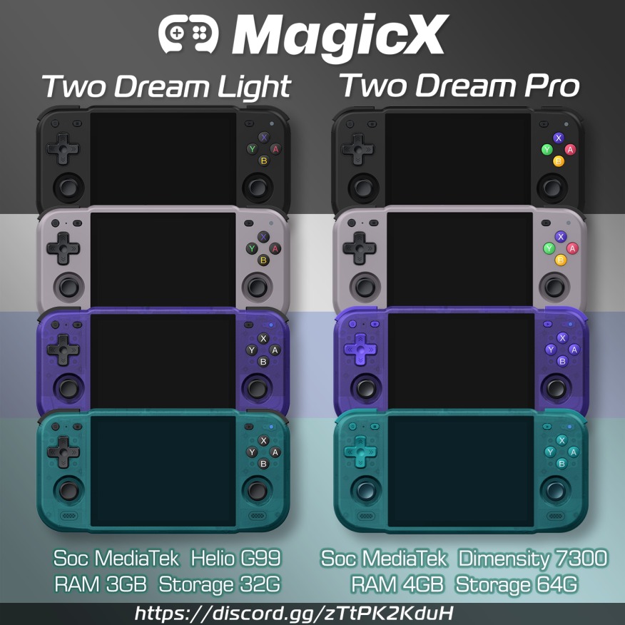 Especifica&ccedil;&otilde;es principais dos port&aacute;teis MagicX Two Dream Discord oficial