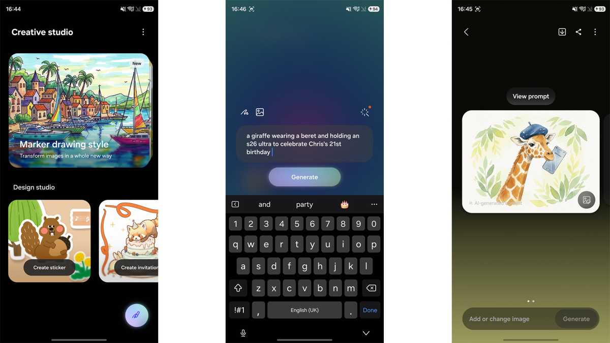 creative studio screenshot s26 ultra