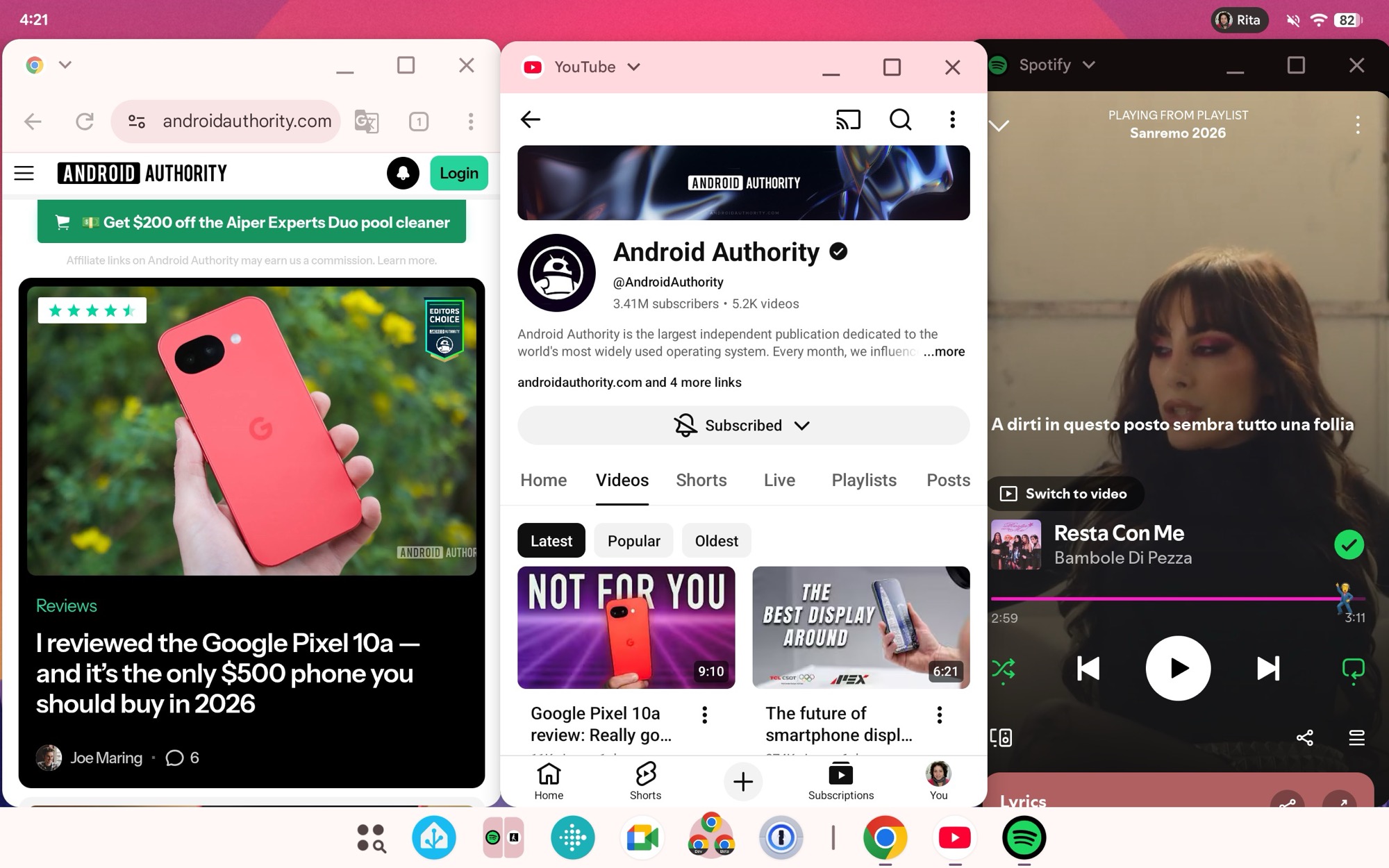 captura de tela do android 16 qpr3 janela da &aacute;rea de trabalho 3