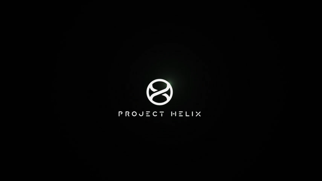 Imagem em fundo preto mostra um c&iacute;rculo branco centralizado, com as palavras Project Helix abaixo