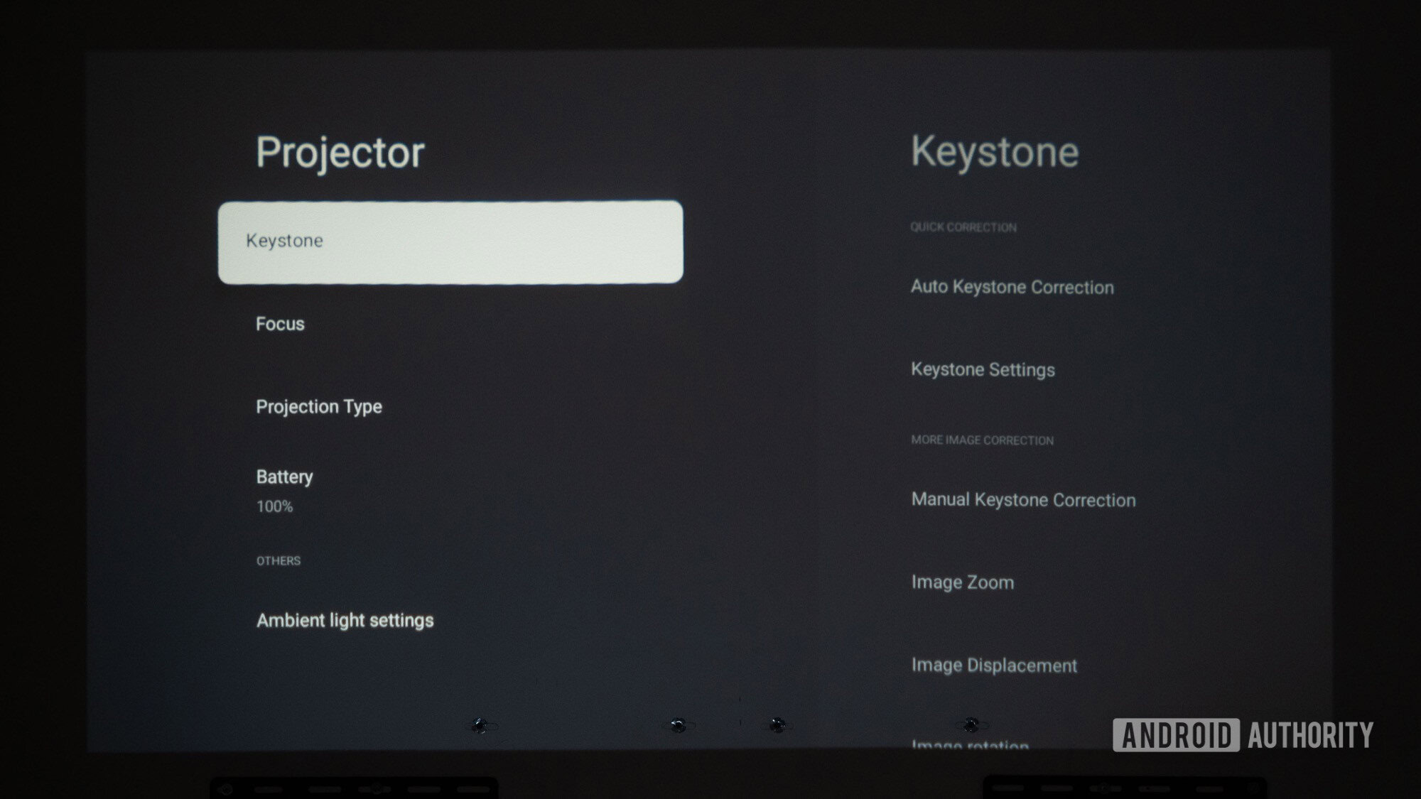 configura&ccedil;&otilde;es do projetor xgimi vibe one