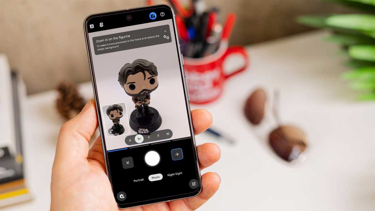 Camera coach on a Pixel 