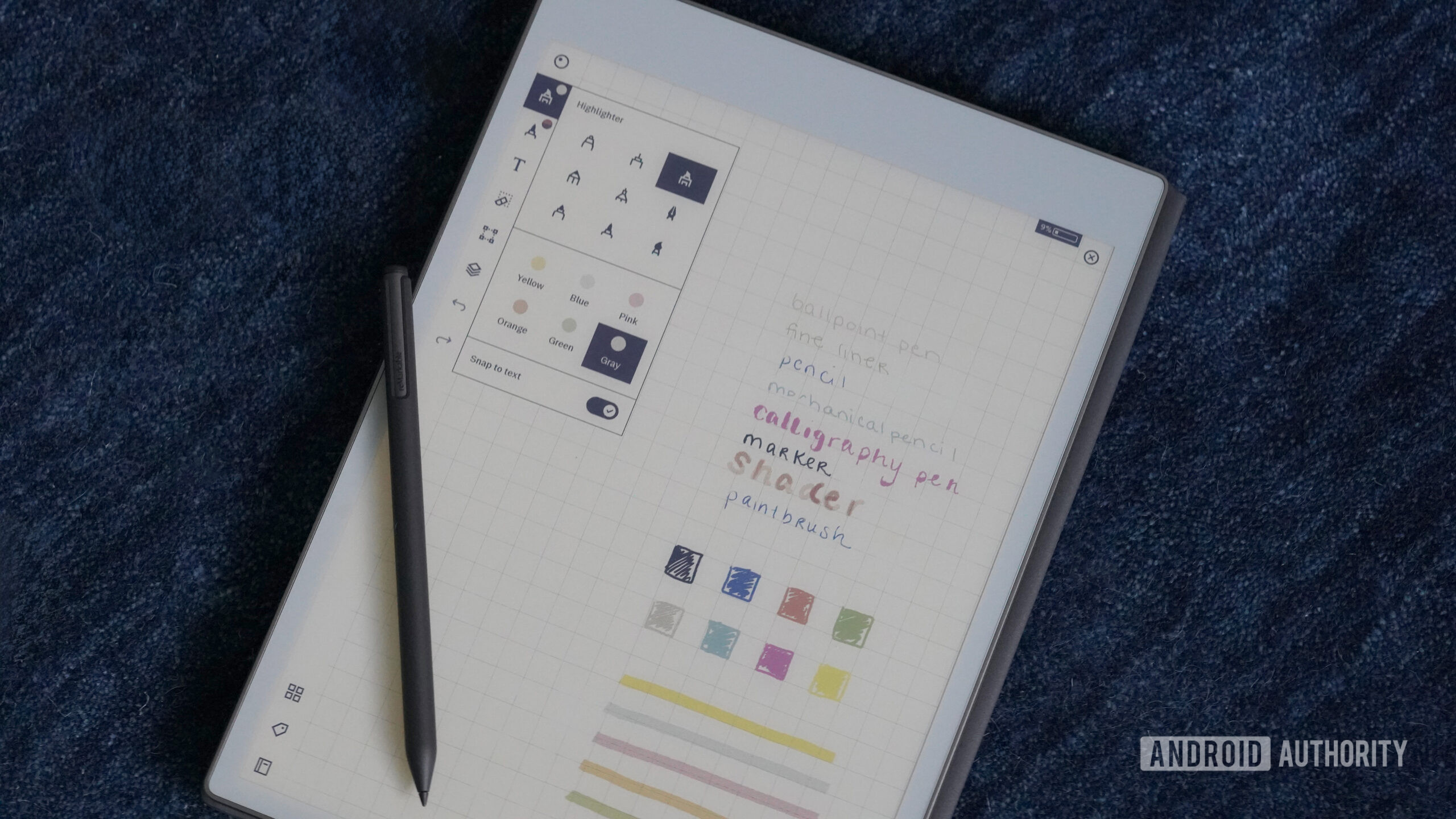 Cores de canetas reMarkable Paper Pro Um usuário reMarkable Paper Pro testa as canetas e as cores do dispositivo.