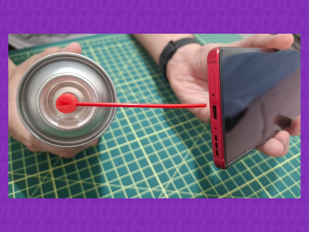 imagem da aplicação de ar comprimido