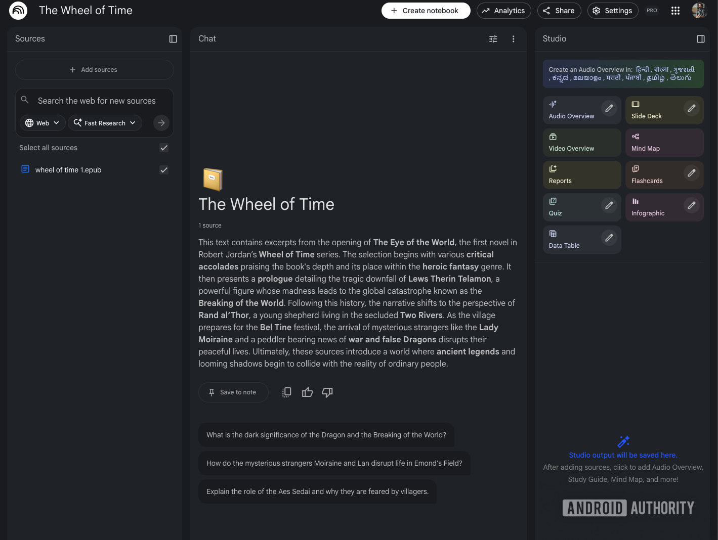 NotebookLM adicionando ePub como fonte NotebookLM adicionando ePub como fonte