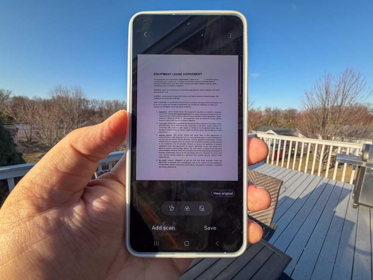 Scan a document without smudges