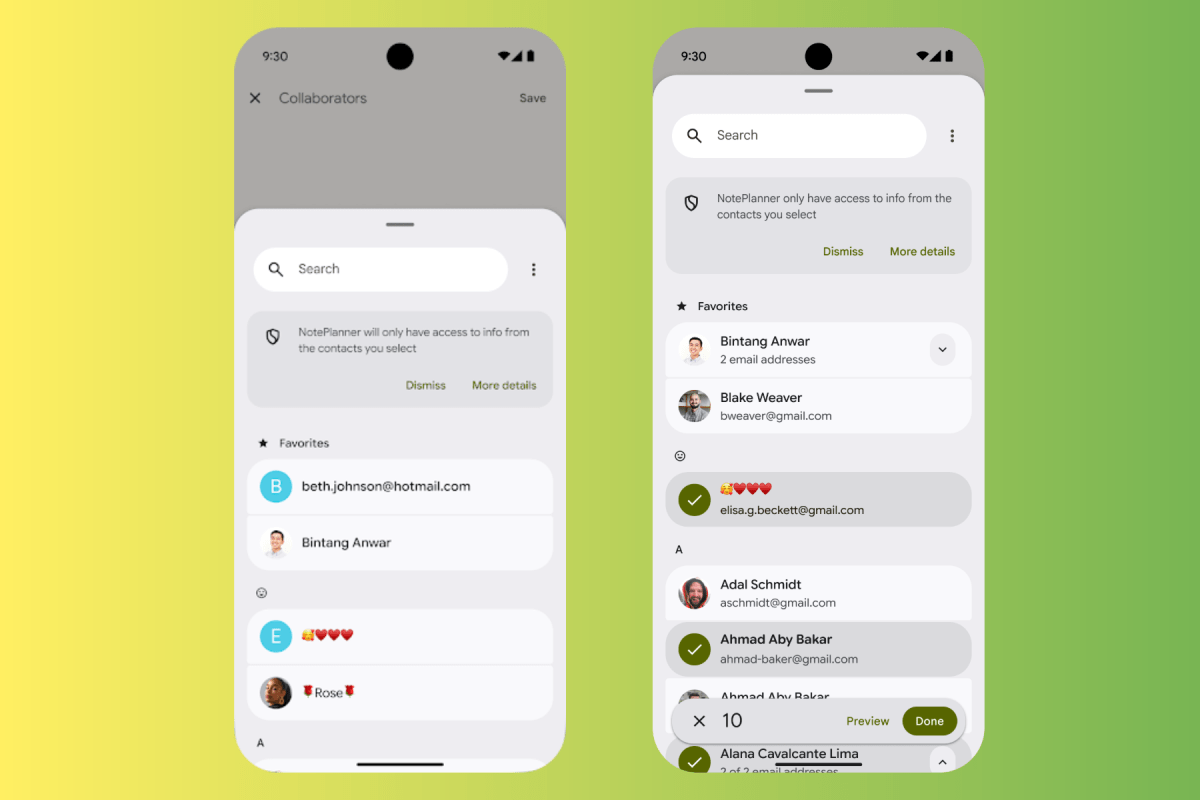 Der neue Contact Picker in Android 17 gibt Ihnen mehr Kontrolle &uuml;ber Ihr Adressbuch.