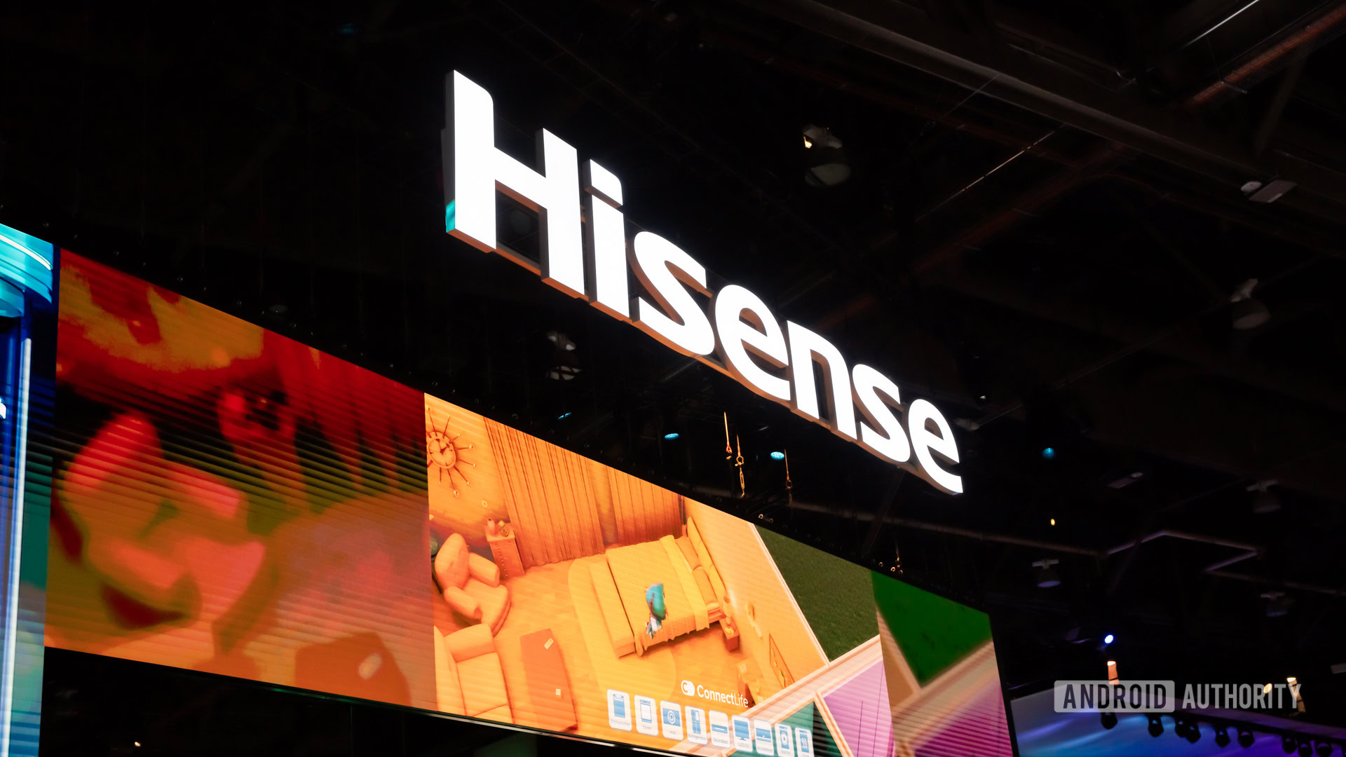 Logotipo da Hisense na CES 2025 Foto stock 2