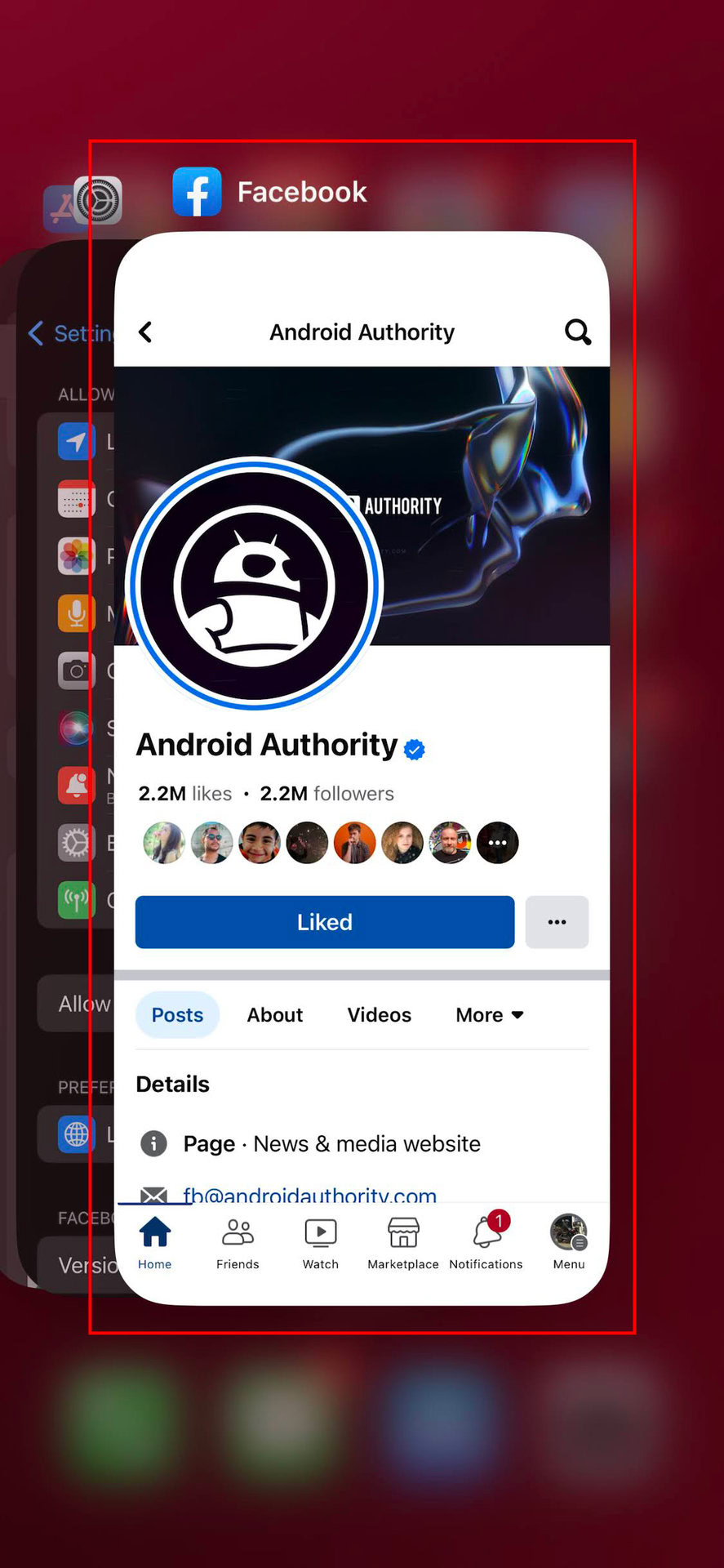 Como for&ccedil;ar o fechamento do aplicativo do Facebook no iPhone 1