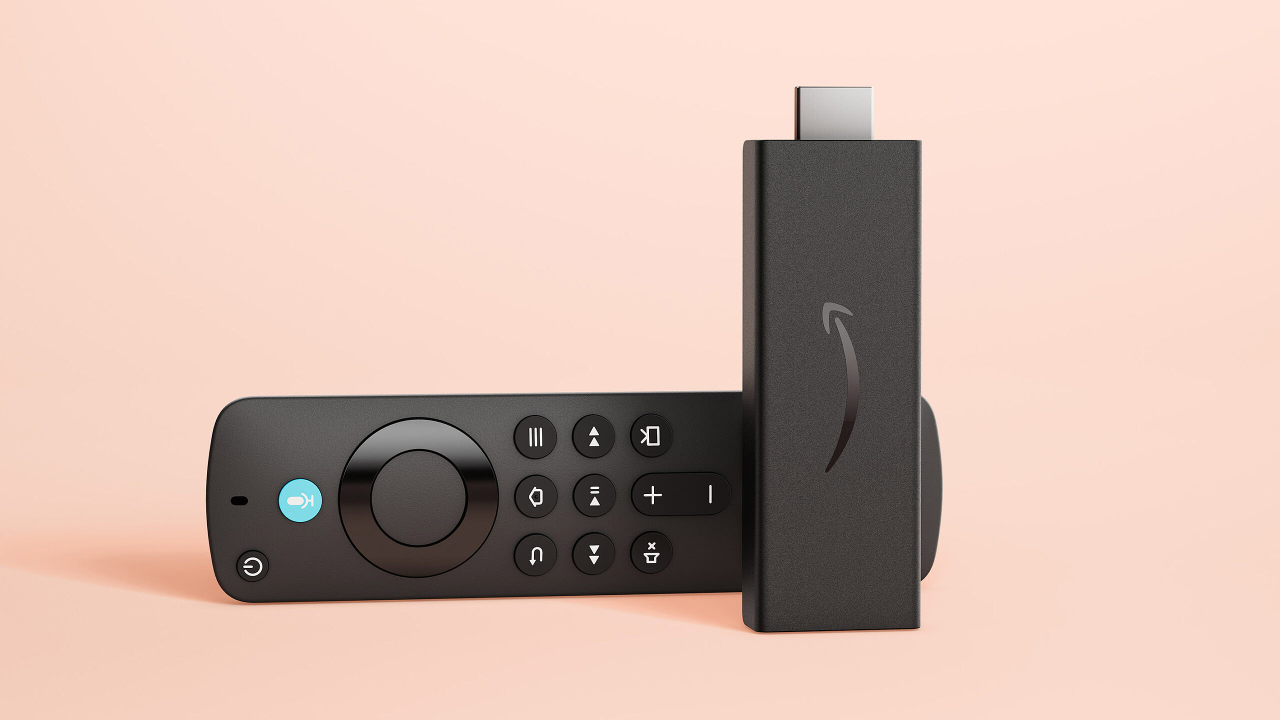 Amazon Fire TV Stick HD com fundo pêssego Amazon Fire TV Stick HD com fundo pêssego