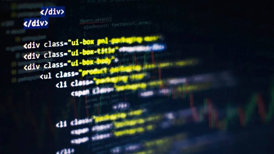 ilustra&ccedil;&atilde;o mostrando um c&oacute;digo HTML