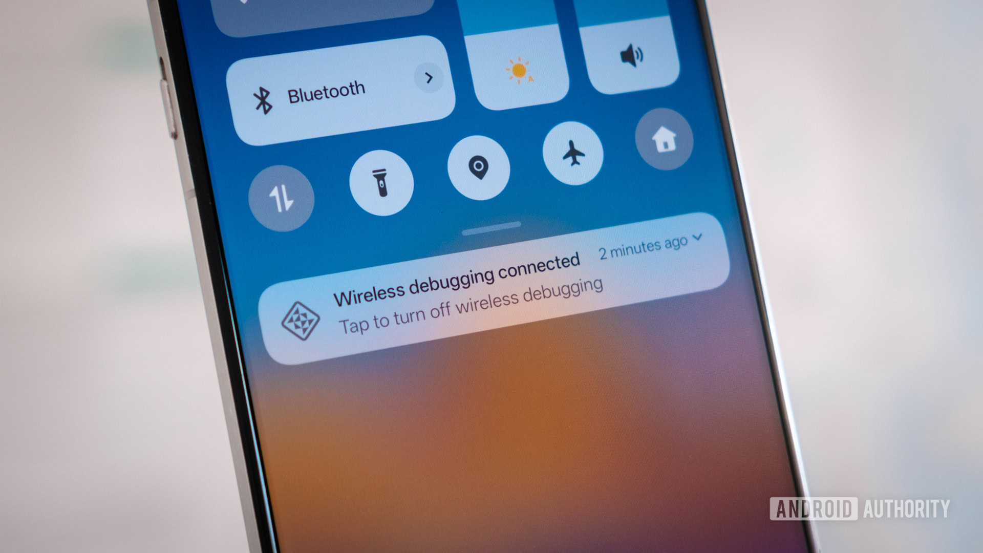 Notifica&ccedil;&atilde;o de depura&ccedil;&atilde;o sem fio do Android