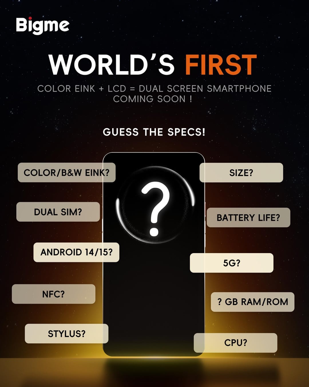 Especifica&ccedil;&otilde;es do reddit do smartphone Bigme HiBreak Dual