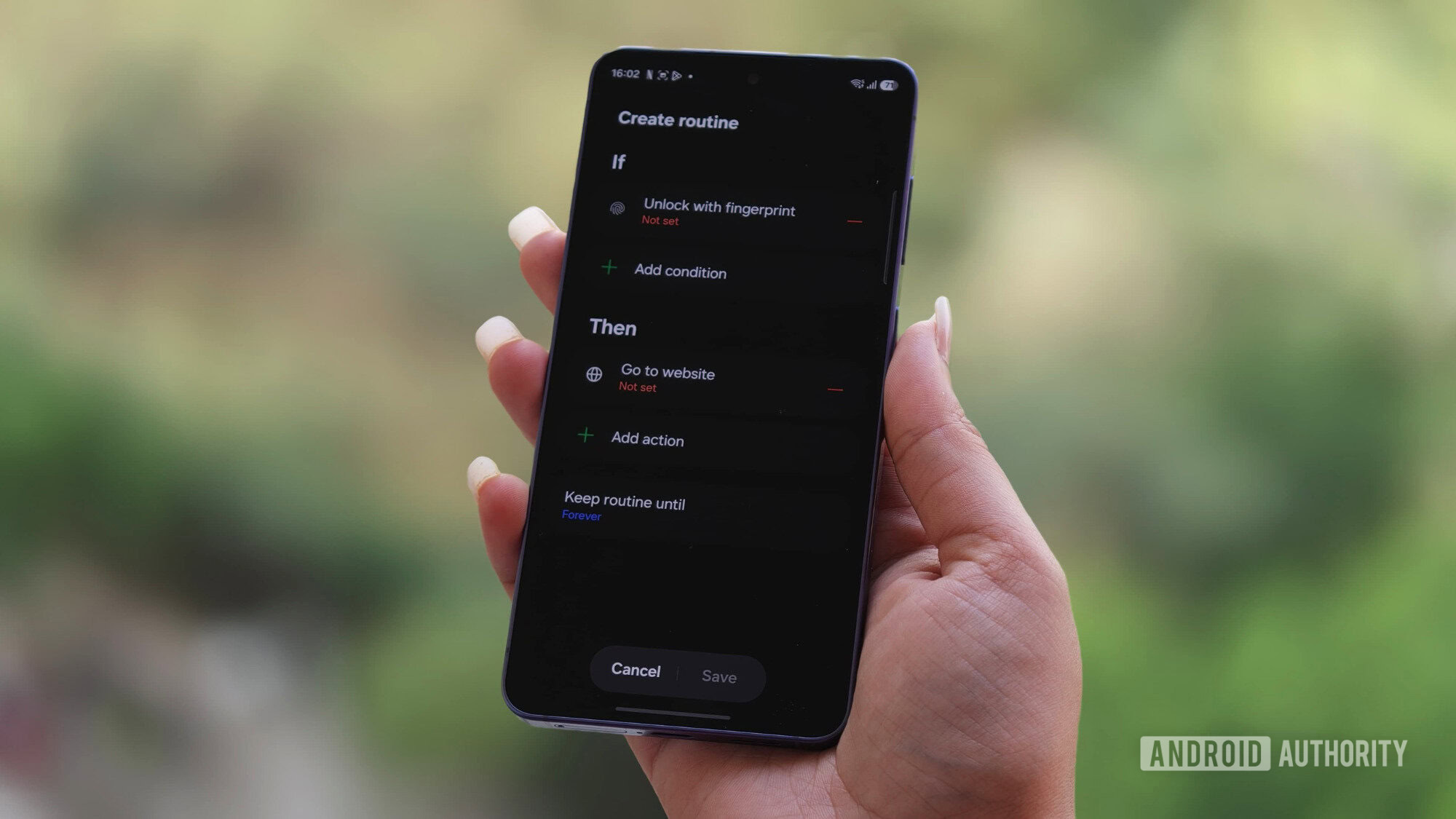 Crie uma rotina por meio do aplicativo Good Lock