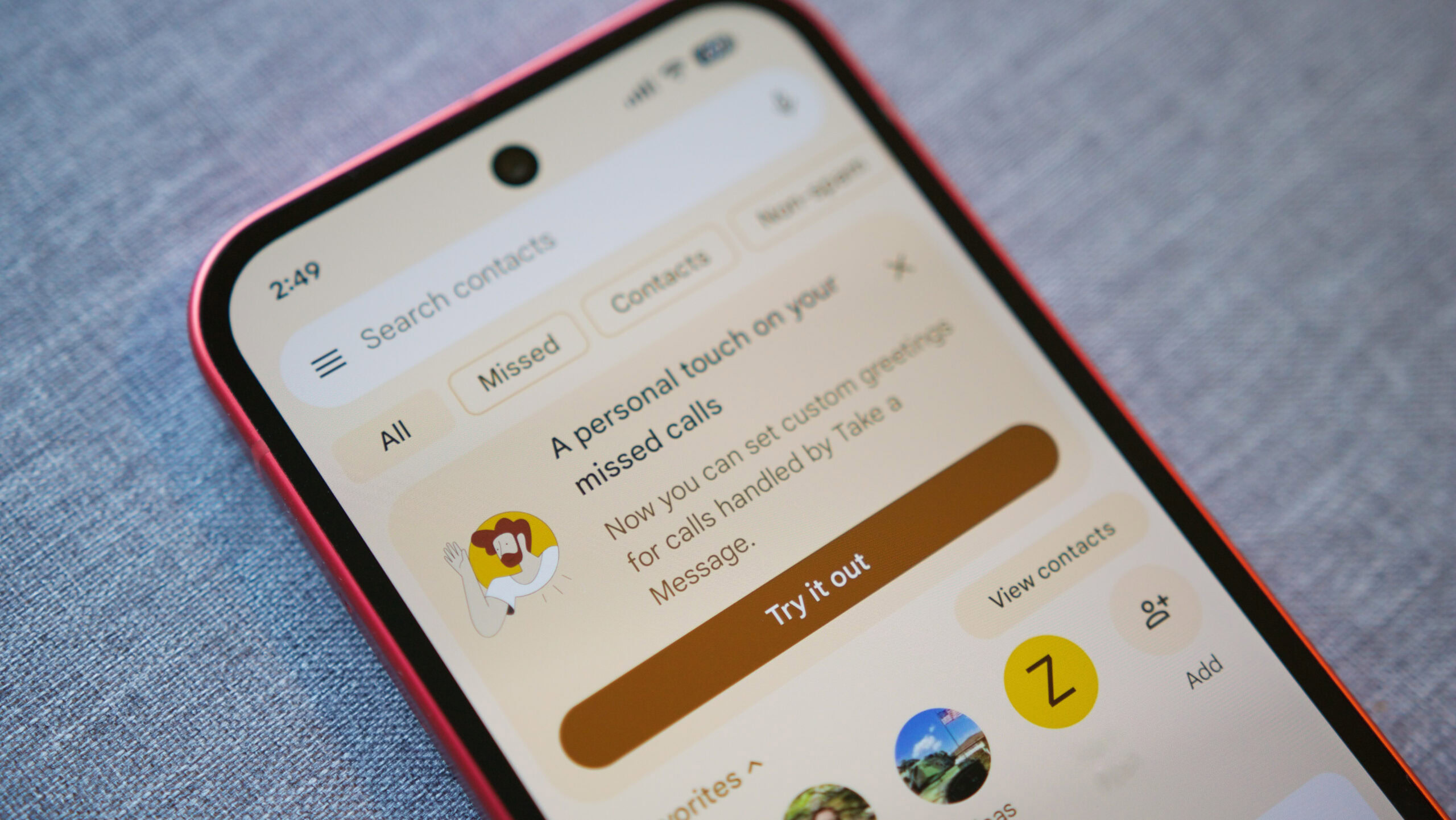 personalizado receber uma mensagem pop-up do Google Phone 1 Pop-up para criar uma gravação personalizada do Take a Message no aplicativo Google Phone.