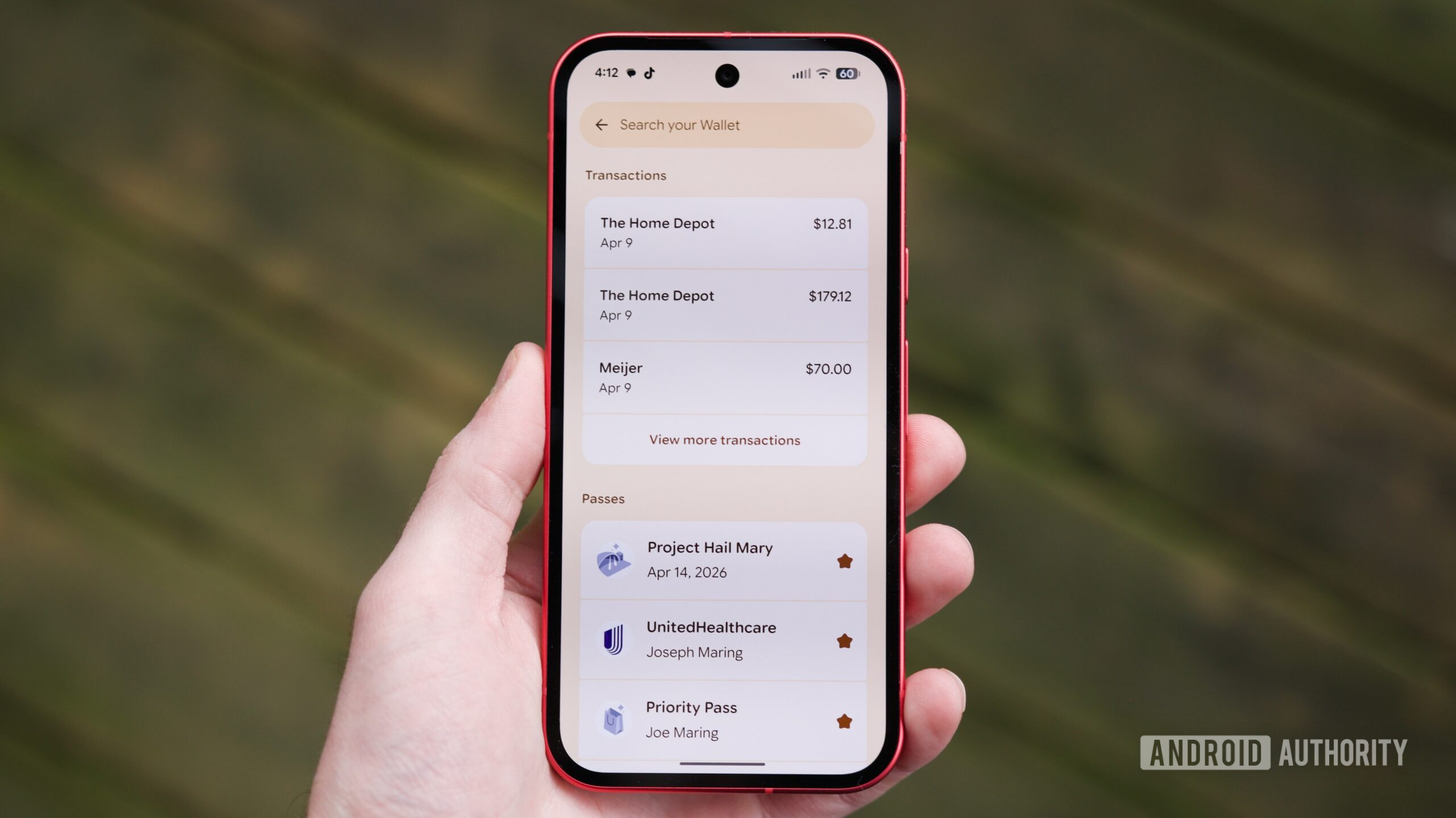 P&aacute;gina Ver mais no aplicativo Google Wallet redesenhado.