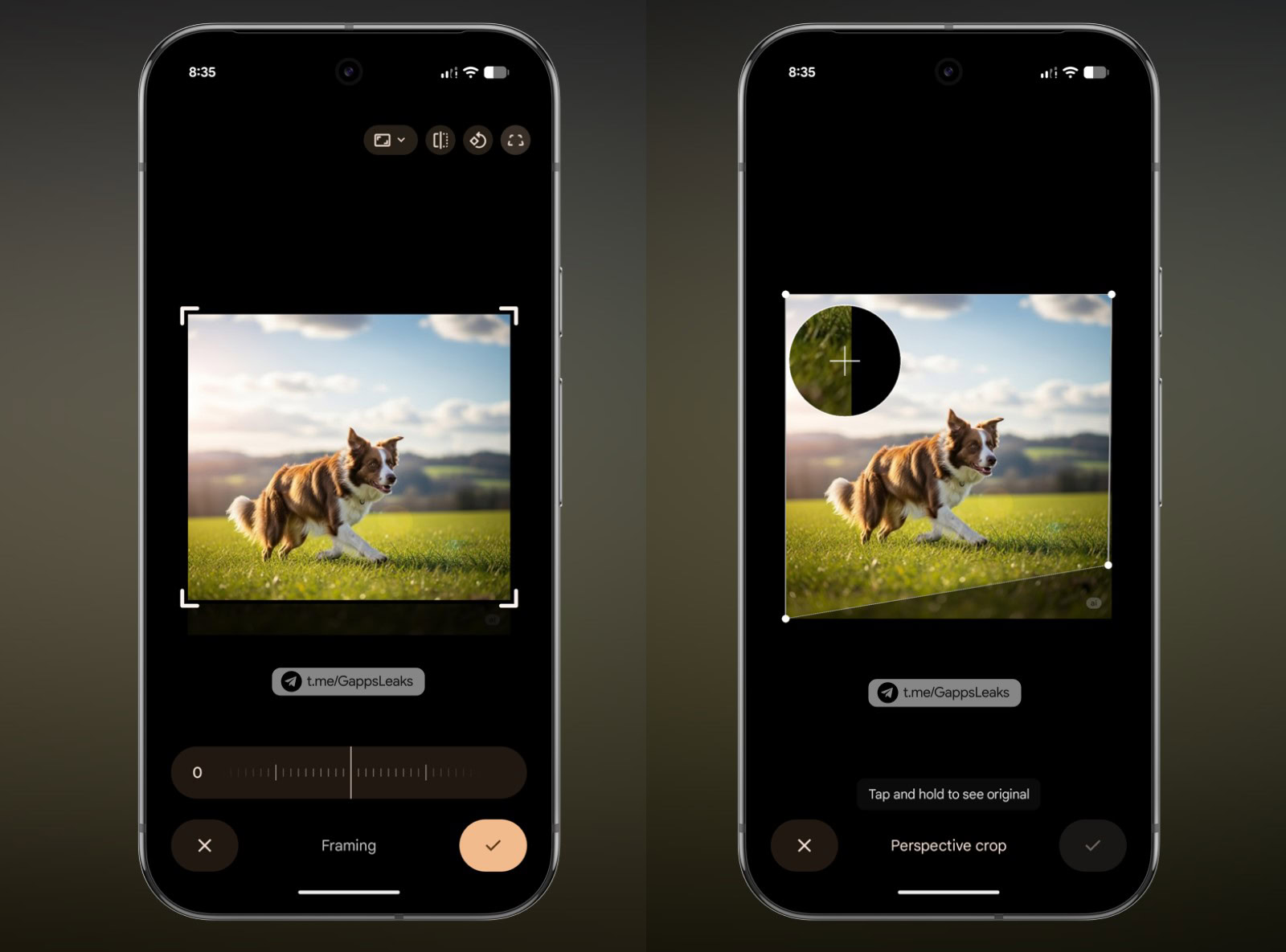 perspectiva de fotos retornando