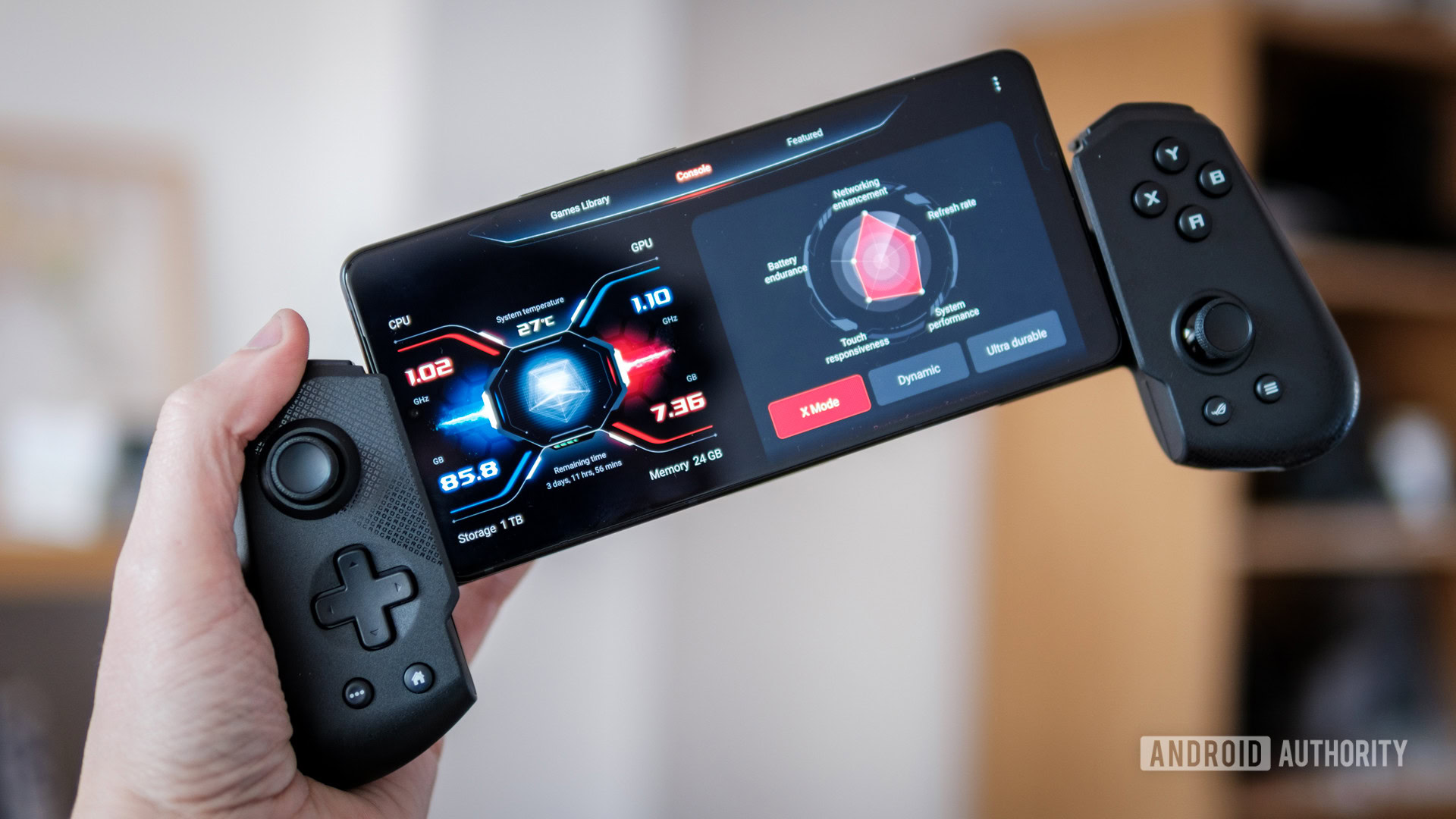 ASUS ROG Phone 9 Pro ROG Tessen na m&atilde;o