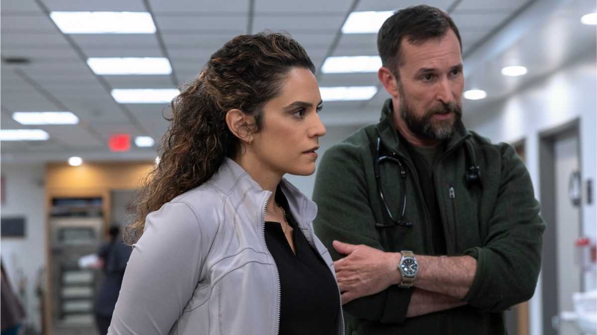 The Pitt season 2 - Sepideh Moafi as Dr. Baran Al-Hashimi, Noah Wyle as Dr. Robby