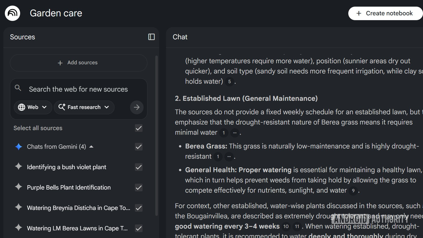 bate-papos com g&ecirc;meos selecionados como fonte no notebooklm
