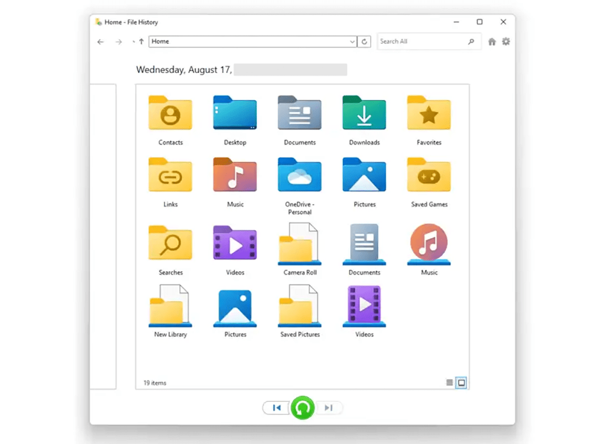 windows file history