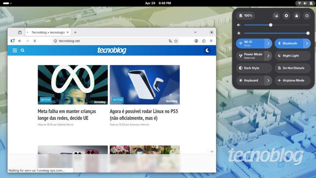 Fedora Linux 44 com ambiente Gnome