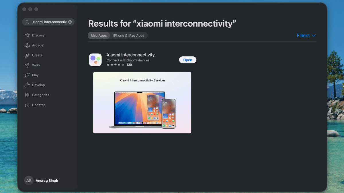 Xiaomi interconnectivity on a desktop