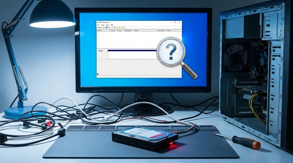 HD não aparece no gerenciador de disco?